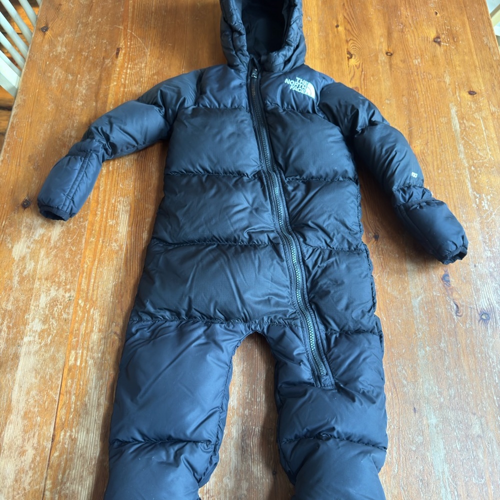 The North Face Kids Black One Piece Snowsuit